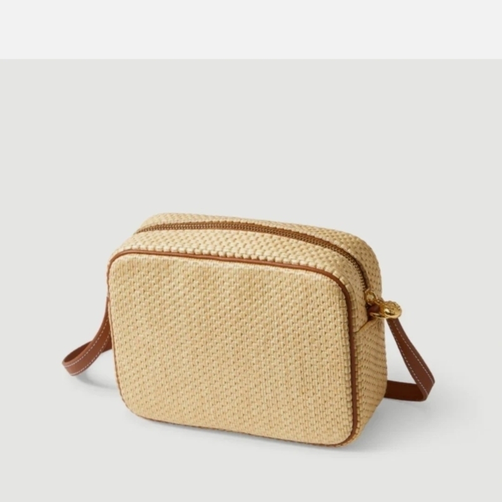 Veronica Beard Raffia Click Crossbody NWT - Picture 2 of 12